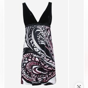 Trina Turk | Velvet & Silk V Dress